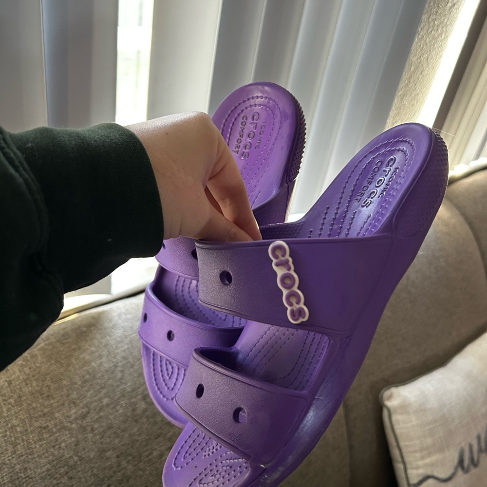 Crocs Women's Purple Slide Sandals